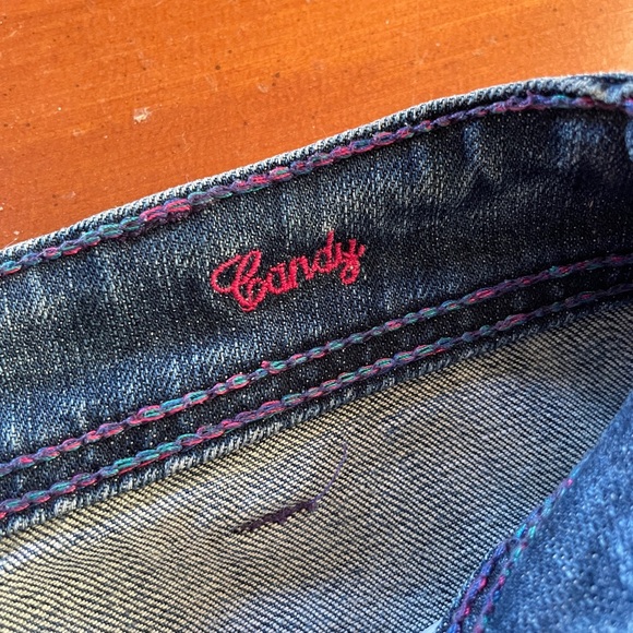 Cowgirl Tuff Boot Cut Jeans - Distressed Blue - Picture 5 of 9